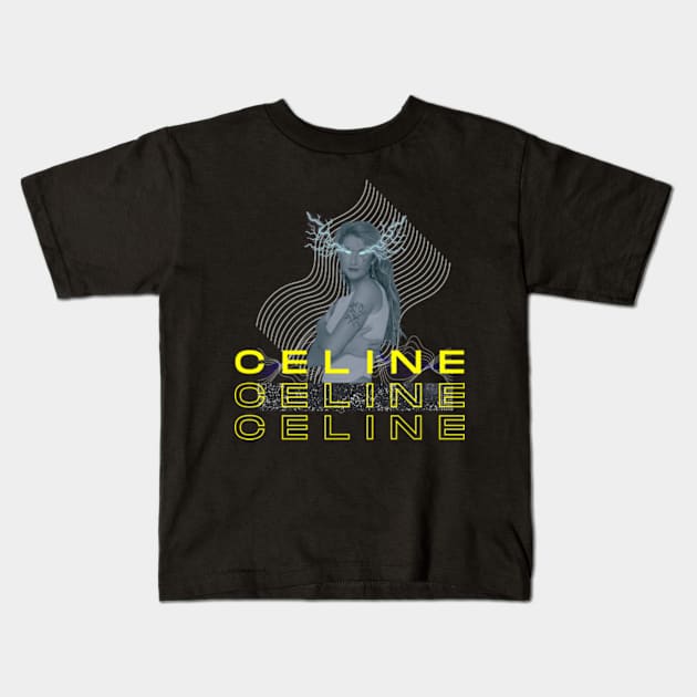 Celine Dion Kids T-Shirt by PsychodeMayo